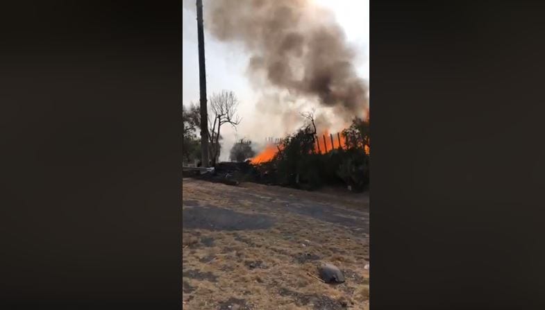 incendio en Libramiento Oriente